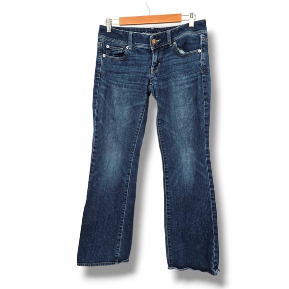 American Eagle Slim Bootcut Jeans Stretch Dark Wash Denim‎ Womens Size 6 - Picture 1 of 13